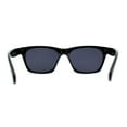 thumbnail image 4 of Womens Narrow Rectangle Dad Fashion Horn Rim Retro Sunglasses All Black, 4 of 4