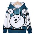 thumbnail image 4 of Sudadera con capucha del juego de dibujos animados The Battle Cats para niños, ropa de abrigo informal para niños, sudaderas para niñas kawaii, camisetas tipo pulóver, sudadera, 4 of 5