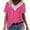 Pink, variant on Womens Tops Tbopshirt Summer Tops for Women,Plus Size T Shirts,Women Fashion Casual Printing Shirts Tops V Neck Lace Stitching Blouse,Short Sleeve Blouses