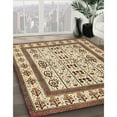 thumbnail image 2 of Ahgly Company Indoor Round Contemporary Brown Gold Abstract Area Rugs, 8' Round, 2 of 6