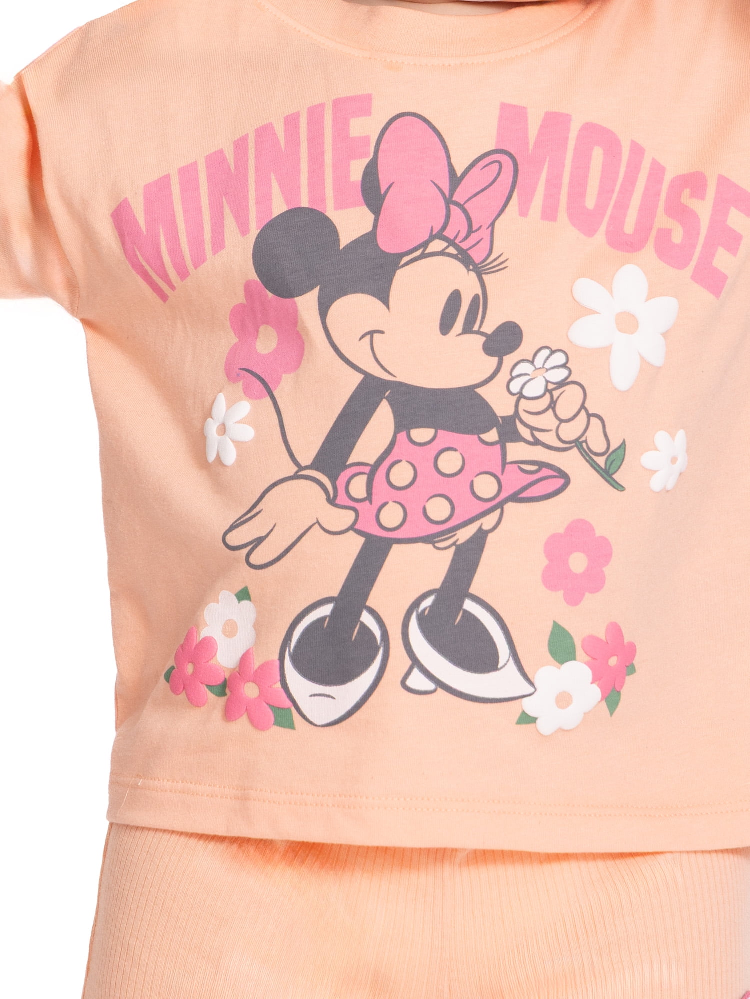 Minnie Mouse Baby Girls Graphic Tee and Bike Shorts Set, 2-Piece, Sizes Newborn-24M