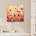 thumbnail image 4 of 10 Inch Wall Clock Battery Operated Square Clock for Office, Kitchen, Outdoor, Living Room,Oil Painting Colorful Spring Rural Beautiful, 4 of 4