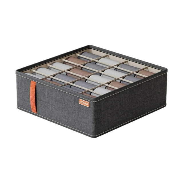 CJiaWei Cloth Storage Organizer For Socks Foldable Compartment Home Textile Storage For Living Room And Bedroom