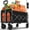 Black, variant on Foldable Collapsible Wagon Cart with Wheels for Beach Camp Sports Garden, Lightweight Portable with 2 Cup Holders, Black, 360 LBS Capacity