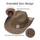 thumbnail image 4 of Sombrero Wallaroo Catalina Cowboy de fibra de rafia en forma de hongo para mujer, 4 of 9