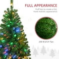thumbnail image 4 of HOMCOM 4ft Tall Prelit Artificial Christmas Tree Holiday Décor with 208 Branches, 100 Warm White or Colorful LED Lights, Auto Open, 4 of 9