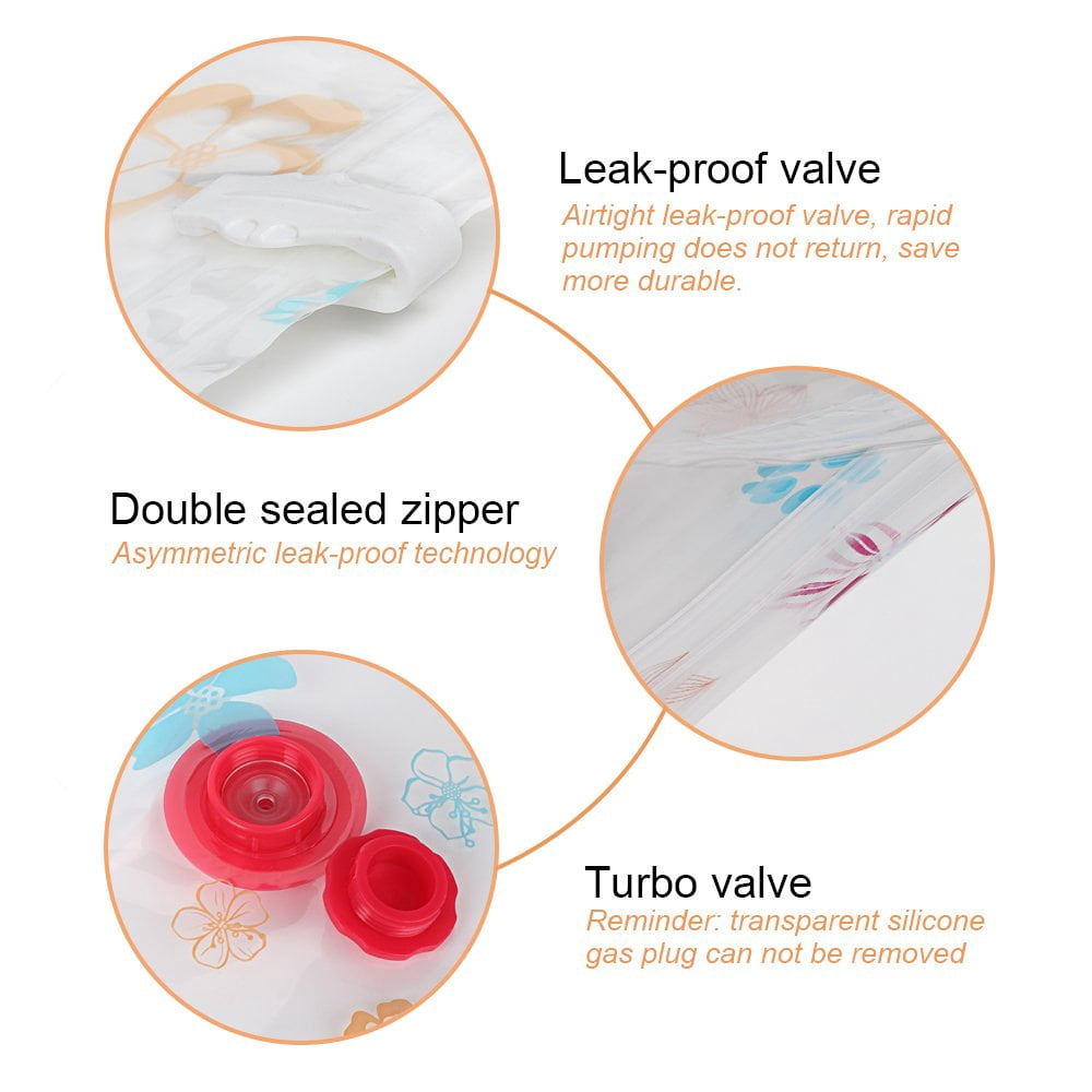 NEX Vacuum Storage Bags 15 pack Space Saving Packing Luggage Bags Reusable Compression Bags, Free Hand Pump Included (NX-A018)