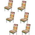 thumbnail image 3 of Cute Gingerbread Man Christmas Chair Covers Set of 6 Removable Washable Anti Slip Chair Covers for Dining Chairs Spandex Parsons Chairs Slipcover Xmas Furniture Protector for Dining Room, 3 of 7