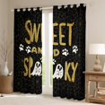 thumbnail image 2 of Feelyou Halloween Cute Ghost Black Out Curtains for Kid, Sweet and Spooky Curtains Pack of 2 (42x63 Each), Gothic Spider Web Bedroom Curtains, Black Out Curtains Decor, 2 of 6