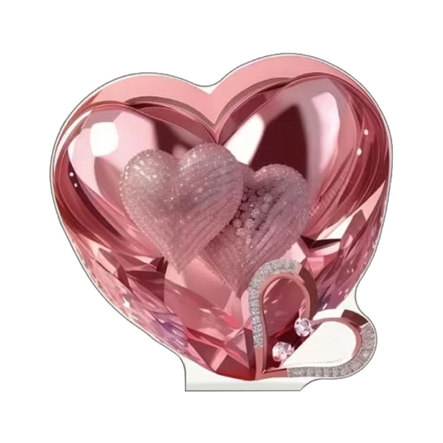 BotaniNest Valentine’s Day 2D Acrylic Stand Desktop Ornament Home Tabletop Display 3D Structure For Couple