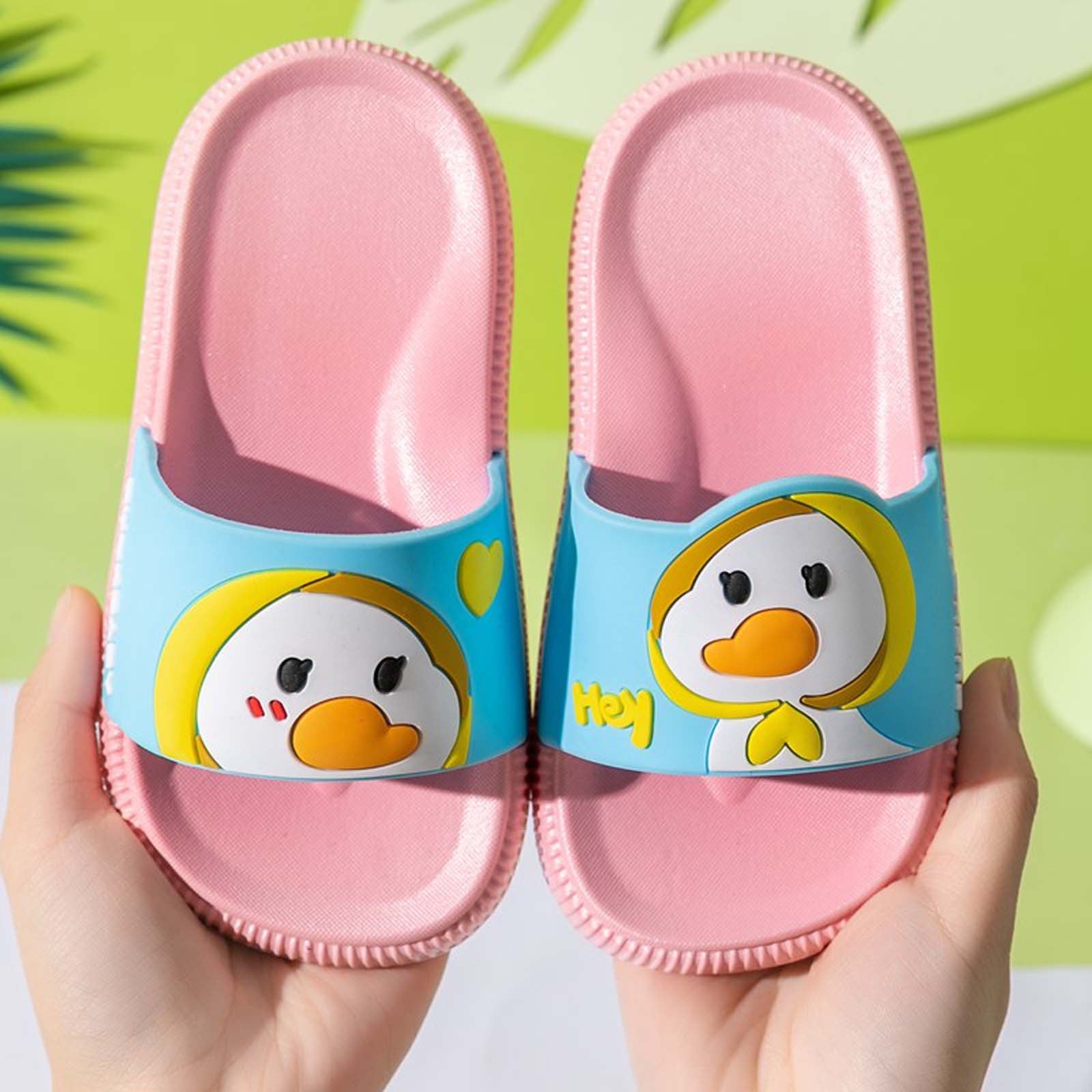 Boys and Girls Monkey Pattern Slide Sandals Indoor & Outdoor Slippers Shoes for Kids