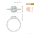 thumbnail image 4 of ANGARA Natural Cushion Composite Diamond Halo Ring in 14K White Gold for Women (Size-3.3mm| Color-G| Clarity-VS2) | April Birthstone, Anniversary, Jewelry Gift for Women | Natural Diamond Ring, 4 of 9