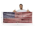 thumbnail image 2 of Rusty American Flag Banner Sign 24 Inch x 72 Inch | 13 oz Vinyl with Metal Grommets | Heavy-Duty Single-Sided Outdoor Durable Printed High-Quality Weatherproof | Made in the USA, 2 of 6