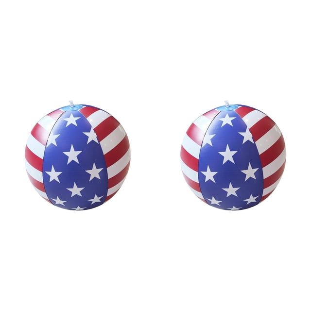 Swimming Big Beach Inflatable Pool Toy for Patriotic Celebrations for Pool Beach and Sea Parties*2 Pack