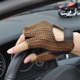 thumbnail image 2 of Mesh Half Finger Gloves Leather Fingerless Gloves Motorcycle Riding Handguard Non-slip Breathable Driving Gloves Accessories, 2 of 10