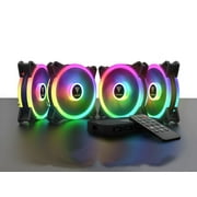 GAMDIAS AEOLUS M2-1204R 120MM RGB 4 in 1 PC Fan Pack with Remote Controller (Pack of 4)