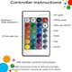 thumbnail image 3 of Tira de luces LED RGB Control de aplicación Luces que cambian de color con control remoto de 24 teclas Modo 5050 para decoración de habitaciones Bluetooth TV MD5050 RGB, 3 of 4