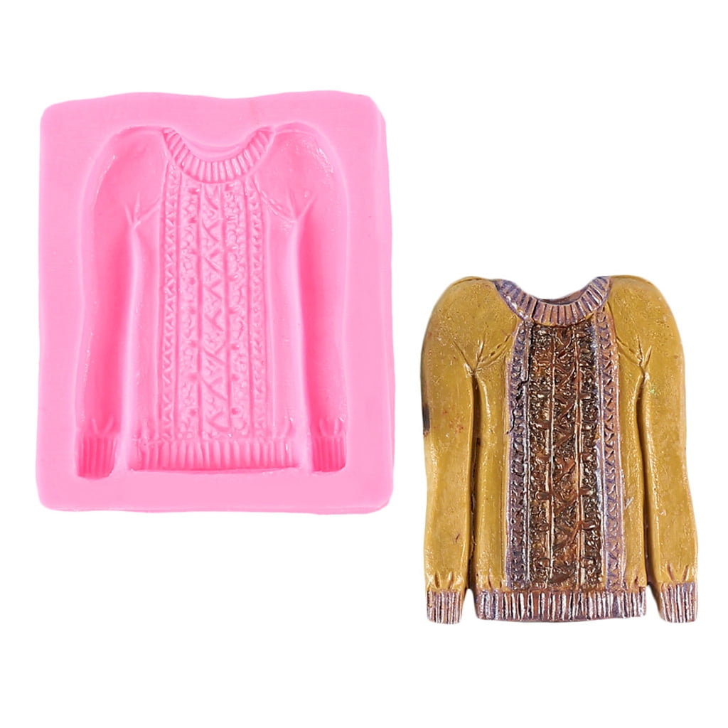 Silicone Fondant Mold DIY Handmade Soap Making Supplies Sweater Jeans Hat Cake Decorating Family Candle Molds Flexible