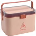 thumbnail image 1 of Caja para guardar medicamentos, botiquín de primeros auxilios plegable de 2 capas, contenedor portátil para medicamentos, caja grande para medicamentos, 1 of 4