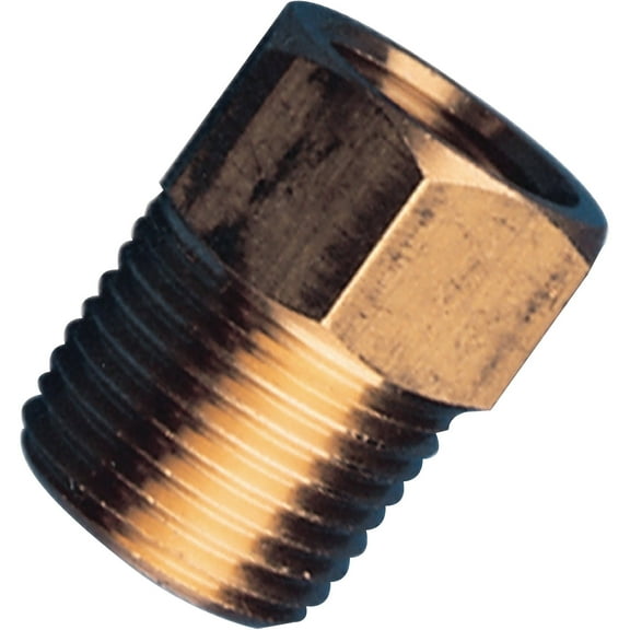 Scandvik 10002 Brass Adapters, 3/8” BSP-F and 1/2” NPT-m, 3/8" x 1/2"