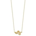 thumbnail image 3 of Auriga Fine Jewelry 14K Yellow Gold Diamond-cut Snake Necklace for Women 17.75", 3 of 5