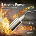 thumbnail image 3 of GASPRO Propane Torch Weed Burner, High Output 600,000 BTU Flamethrower with Long & Short Mode, 12.5 FT Hose and Self Igniter, Heavy Duty Weed Torch for Garden Weeding, Ice Snow Melting, Roofing, BBQ, 3 of 11
