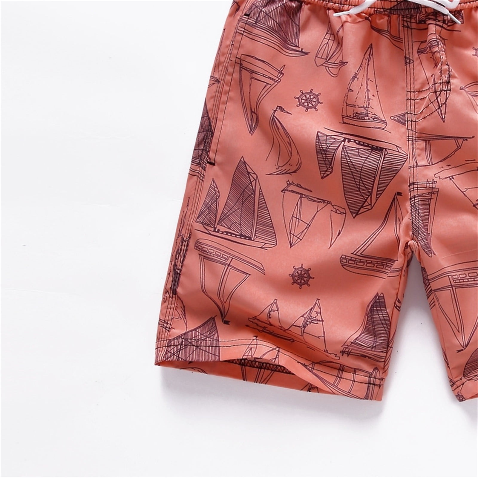 FASHOFT Boys Swim Trunk Swim Shorts Little Boys Bathing Suit Swimsuit Kids Swimwear Red