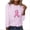 Pink, variant on Honeeladyy Crew Neck Outfit for Women Winter Fall Long Sleeve Print Loose Breast Cancer Outfits Sweatshirts Women 2023 #Xw-Hot Pink-XXL