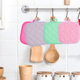 thumbnail image 3 of Square Quilted Pot Holders, 7x7 inch Heat Resistant Cotton Potholders with Hanging Loop, Non-Slip Hot Pads for Kitchen Cooking Baking, Multi Colors, 3 of 9