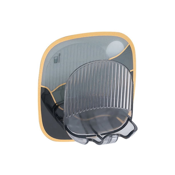 Moyic Soporte para cepillo de estante de almacenamiento autoadhesivo colgador organizador a prueba de humedad suministro hogar baño Juegos de accesorios de baño Gris