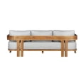 thumbnail image 4 of Paradiso Outdoor Solid Teak Wood Sofa - Light Gray Fabric, 4 of 5