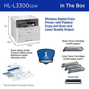 Brother Wireless HL-L3300CDW Digital Color Printer with Copy & Scanning, Duplex and Mobile Printing