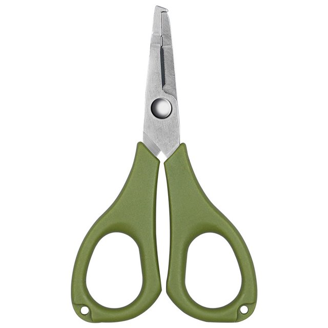 Tijeras de pesca para línea trenzada, cortador de línea de pesca de agua salada y agua dulce, tijeras dentadas de pesca con función de retractor o anillo dividido