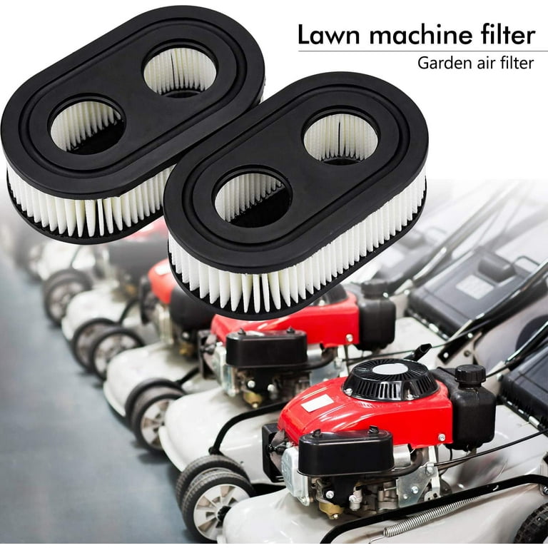 2 Pcs Lawn Mower Air Filter For Briggs Stratton 593260 Black
