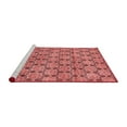 thumbnail image 2 of Ahgly Company Machine Washable Indoor Round Abstract Red Modern Area Rugs, 3' Round, 2 of 4