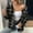29#Black, variant on Women's Plaid Flannel Shirts Hoodie Long Sleeve Oversized Shirt Jacket Button Down Blouse Tops Casual Hooded Collar Lattice Prined Regular Long Sleeve