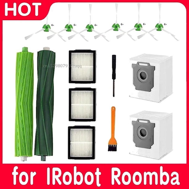 Dust Bags Hepa Filter Brush Kit for IRobot Roomba I7 I7+ I3 I3+ I4 4+ I6 I6+ I8 I8+ J7/+ E5/6/7 Vacuum Cleaner Replacement Parts~2104