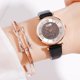 thumbnail image 5 of Reloj de pulsera unisex con correa de PU de moda simple Reloj de cuarzo con pantalla analógica informal (negro), 5 of 6