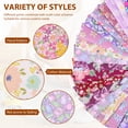 thumbnail image 4 of Threns 126Pcs Quilting Cotton Fabric Squares Sheets, Patchwork Cotton Fabric Sets, Multi-Color Printed Craft Fabric for DIY Sewing Scrapbooking Quilting Craft Patchwork,5" x 5", 4 of 8