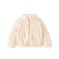 thumbnail image 2 of Hotiary 6M-3T Toddler Baby Girls Winter Warm Fleece Coat Zipper Jacket Top Stand Collar Outwear For Holiday, Everyday, Birthday, Outdoor, 2 of 5