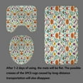 thumbnail image 4 of 4PCS Boho Colorful Floral Shower Curtain Sets with Rugs, Waterproof Fabric Black Shower Curtain, Modern Aesthetic Spring Red Pink Flower Green Leaves Plant Botanical Wildflower Bathroom Decor, 4 of 7