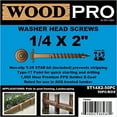 thumbnail image 3 of Woodpro 1/4 X2 In. 1500 Hour Ppg Golden E-Coat Washer Head Screws, 3 of 3