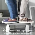 thumbnail image 6 of Toilet Stool: Supports a Natural Comfortable Squatting Posture to Unkink Your Colon for Easier Bowel Movements | Sleek, Space-Saving Design with Smooth, Curved Shape for Foot Comfort, Gray, 6 of 6
