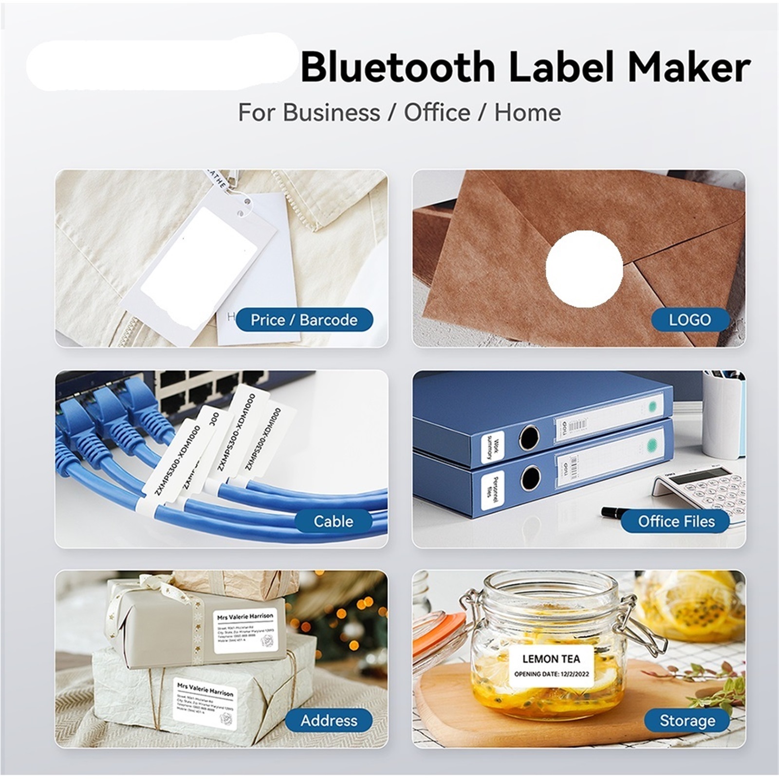 Portable B1 Wireless Label Maker Adhesive Sticker Printer Labeling Machine for 20-50mm Label