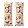 thumbnail image 2 of Bingfone Body Pillow Cover Long Pillow Case With Zipper Decorative Bedding Pillowcase 20"X54" Soft Cushion Pillow Case For Bedroom-Butterflies And Vintage, 2 of 8