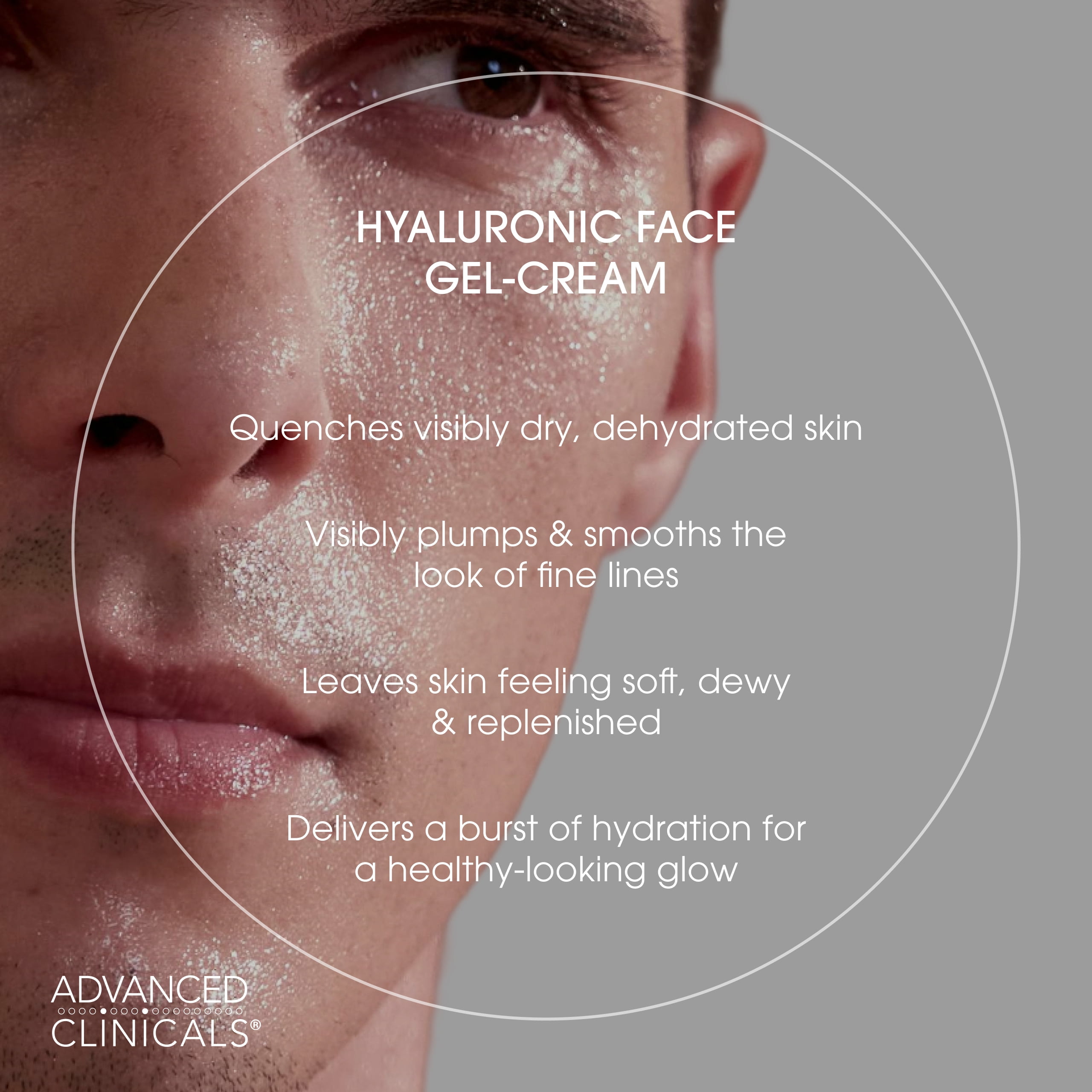 Advanced Clinicals Hydrating Hyaluronic Acid Face Gel Cream & Body Lotion Bundle Set of Two