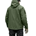 thumbnail image 6 of WTOBBY Men's Workwear Waterproof Hooded Jacket, Loose Fit Zip Pocket Warm Coat, Long Sleeve Outdoor Casual Wear for Fishing and Hiking,Green 3XL, 6 of 6