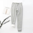 thumbnail image 1 of Pantalones deportivos para mujer con forro polar, suaves, cálidos, deportivos, con cordón y bolsillos., 1 of 3