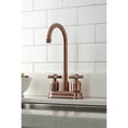 thumbnail image 2 of Kingston Brass KB849ZXAC Millennium Two-Handle 2-Hole Deck Mount Bar Faucet in Antique Copper, 2 of 6