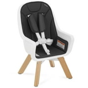 Evolur Zoodle 2-in-1 High Chair Booster Feeding Chair with Modern Design, Black